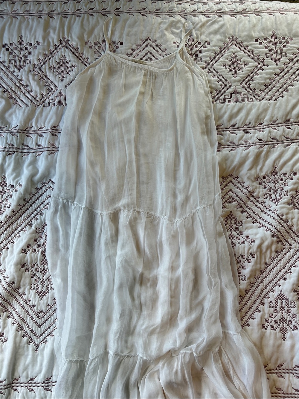 Bellambra White Maxi Slip Dress with Spaghetti Straps